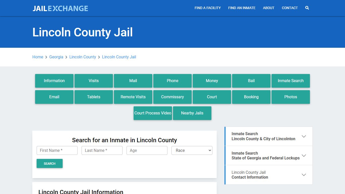 Lincoln County Jail Roster Lookup, GA, Inmate Search